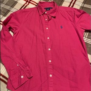 RL pink button up.